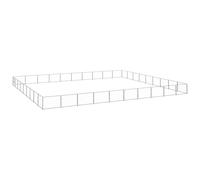 vidaXL Dog Kennel Silver 90 m? Steel Puppy Enclosure Outdoor Patio Dog Cage