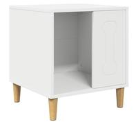 vidaXL Dog Kennel, White, 44 x 42 x 49 cm, Wood Material, Living Room, Rectangular Minimalist Design, Multifunctional Storage, Durable Materials, Modern Exterior, Practical Solutions