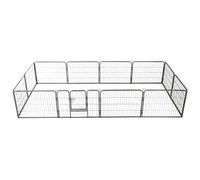 vidaXL Dog Playpen 12 Panels Steel 80X60cm Black, Black