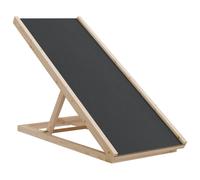 vidaXL Dog Ramp Adjustable Height Pet Ramp Dog Pet Step Grey Solid Wood Fir