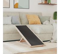 vidaXL Dog Ramp Grey 100x40 cm Solid Wood Fir