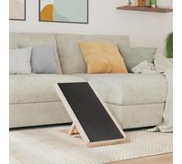 vidaXL Dog Ramp Adjustable Height Pet Ramp Dog Pet Step Grey Solid Wood Fir