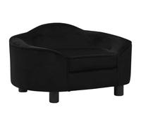 vidaXL Dog Sofa | Black | Plush | 67 x 47 x 36 cm | Dog Sofa | Rectangular