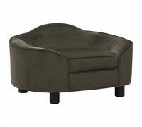 vidaXL Dog Sofa Dark Grey 67x47x36 cm Plush, Grey