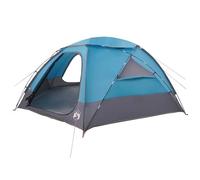 vidaXL Dome Tent with Removable Rainfly Blue 12 Person Adventurous Modern Tent Compact Weatherproof Family Accommodation Outdoor Equipment Hiking Event