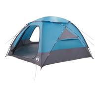 vidaXL Dome Tent with Removable Rainfly Blue 8 Person Adventurous Modern Tent Compact Weatherproof Family Accommodation Outdoor Equipment Hiking Event