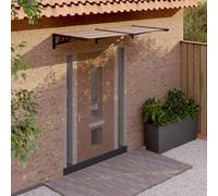 vidaXL Door Canopy Black 199x90 cm Polycarbonate