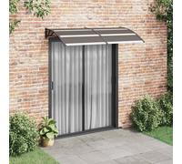 vidaXL Door Canopy Black 200x100cm PC Window Rain Porch Shade Awning Shelter