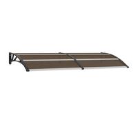 vidaXL Door Canopy Black 240x100cm PC Window Rain Porch Shade Awning Shelter