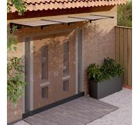 Door Canopy Front Door Porch Awning Canopy Awning Black Polycarbonate vidaXL