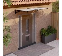 Door Canopy Black and Transparent 199x90 cm Polycarbonate