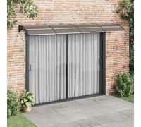 Vidaxl Door Canopy Black And Transparent 350X75 Cm Polycarbonate