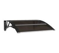 vidaXL Door Canopy, Black - Weather-Resistant Polycarbonate and ABS - Durable Aluminium Frame - Measures 80x80 cm - Easy Installation