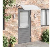 vidaXL Door Canopy Grey 120x100cm PC Window Rain Porch Shade Awning Shelter