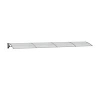 vidaXL Door Canopy Window Outdoor Awning Grey and Transparent Polycarbonate
