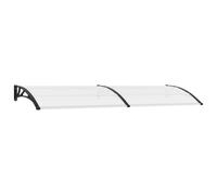 vidaXL Door Canopy Window Outdoor Awning Rain Shelter Black and Transparent PC