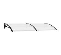 vidaXL Door Canopy Window Outdoor Awning Rain Shelter Black and Transparent PC
