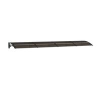 vidaXL Door Canopy Window Outdoor Awning Rain Shelter Roof Black Polycarbonate