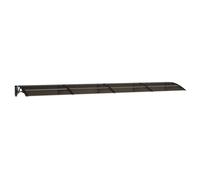 vidaXL Door Canopy Window Outdoor Awning Rain Shelter Roof Black Polycarbonate