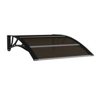 vidaXL Door Canopy Window Outdoor Awning Rain Shelter Roof Black Polycarbonate