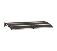 vidaXL Door Canopy Window Outdoor Awning Rain Shelter Roofing Cover Black PC