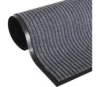 vidaXL Door Mat 90x150cm Grey PVC Office Front Door Welcome Floor Carpet Rug
