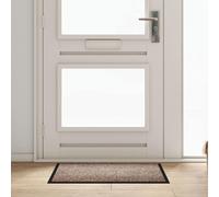 vidaXL Door Mat Beige 80 x 60 x 1.2 cm Teddy Fabric