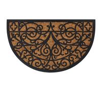 vidaXL Door Mat Floor Mat Entrance Mat Doormat Half Round Rubber and Coir