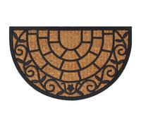 vidaXL Door Mat Floor Mat Entrance Mat Doormat Half Round Rubber and Coir
