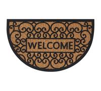 vidaXL Door Mat Half Round 45x75 cm Rubber and Coir