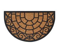 vidaXL Door Mat Floor Mat Entrance Mat Doormat Half Round Rubber and Coir