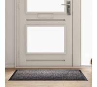 vidaXL Door Mat Light Grey 120 x 80 x 1.2 cm Teddy Fabric