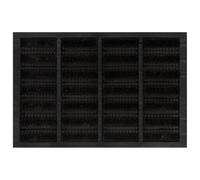 vidaXL Door Mat 40x60 cm - Rubber & Coir, Flexible, Wear-Resistant, Black