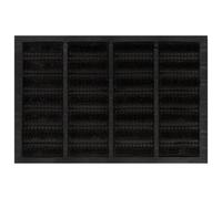 vidaXL Door Mat 40x60 cm - Rubber & Coir, Flexible, Wear-Resistant, Black