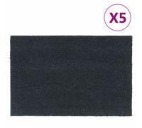 vidaXL Door Mats 5 pcs Dark Grey 40x60 cm Tufted Coir