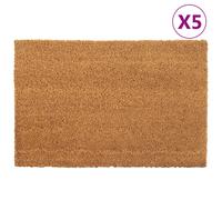 vidaXL Door Mats 5 pcs Natural 40x60 cm Tufted Coir