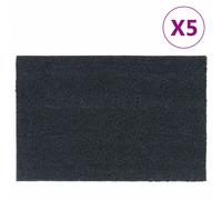 vidaXL Door Mats Floor Mat Indoor Entrance Mat 5 pcs Dark Grey Tufted Coir