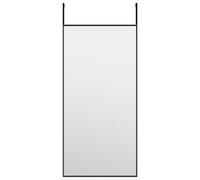 Door Mirror Glass and Aluminium Hanging Mirror Black/Gold Multi Sizes vidaXL