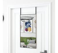 vidaXL Door Mirror Black 40x80 cm Glass and Aluminium
