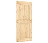 vidaXL Door Narvik 90 x 210 cm Solid Pine Wood (Untreated) Natural