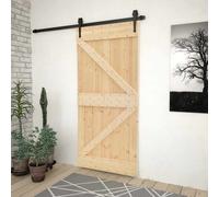 vidaXL Door NARVIK Natural 80 x 210 cm Solid Pine Wood