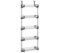 vidaXL Door Organiser, Over the Door Shoe Rack with 5 Shelves, Over Door Storage
