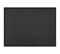 vidaXL Doormat Anthracite 60 x 40 x 1.2 cm Teddy Fabric Foyer Rectangle Modern Carpet Portable Entrance Door Mat Indoor Hallway