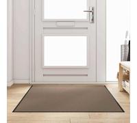 vidaXL Doormat Beige and Black 120 x 180 cm Polypropylene and vinyl