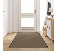 vidaXL Doormat Beige and Black 120 x 350 cm Polypropylene and vinyl