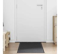 vidaXL Doormat Black and Grey 60 x 180 cm Polypropylene and PVC