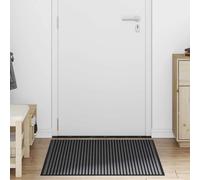 vidaXL Doormat Black and Grey 80 x 120 cm Polypropylene and PVC