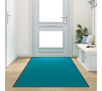 vidaXL Doormat Cyan and Black 120 x 350 cm 100% Polyamide