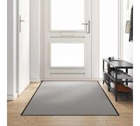 vidaXL Doormat Grey and Black 120 x 300 cm Polypropylene and vinyl