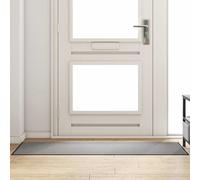 vidaXL Doormat Grey and Black 60 x 180 cm Polypropylene and vinyl
